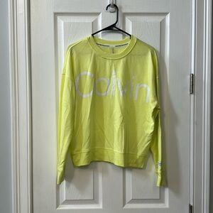 Yellow Calvin Klein, crewneck size medium women